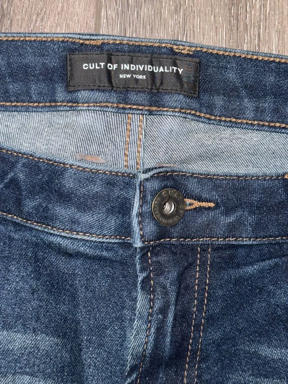 Cult of Individuality Rocker Slim Distressed Jeans Mens 40x33